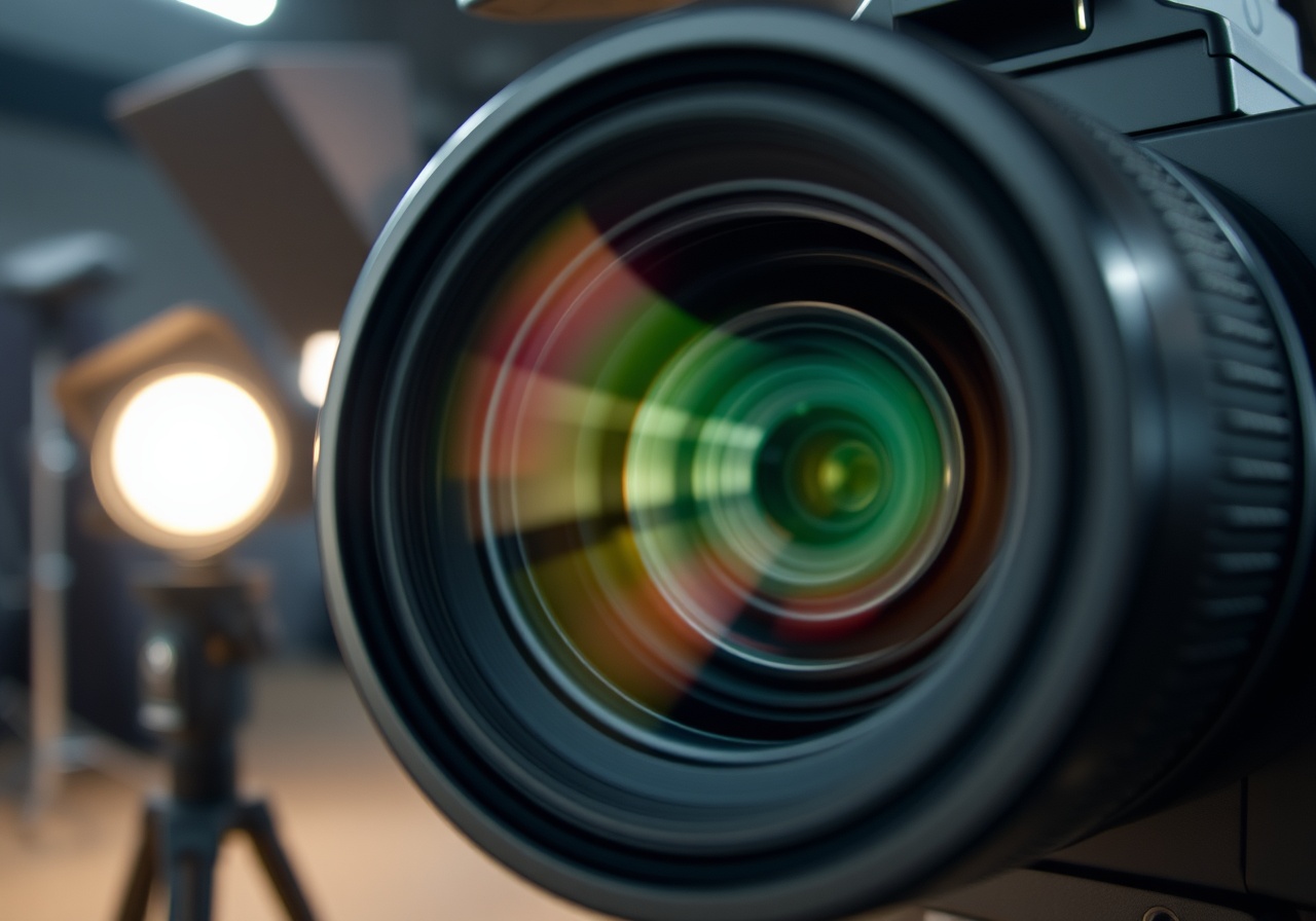 Крупный план объектива кинокамеры ARRI Alexa
